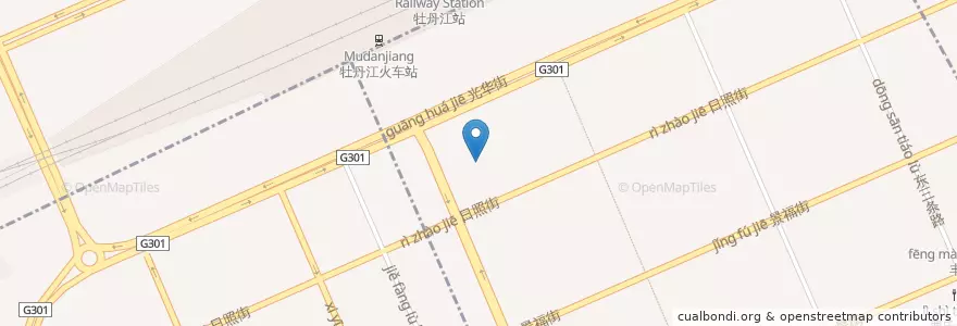 Mapa de ubicacion de 天利医药 en Chine, Heilongjiang, 牡丹江市, 东安区, 七星街道.