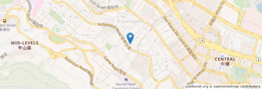 Mapa de ubicacion de 祥興記上海生煎包 Cheung Hing Kee Shanghai Pan-fried Buns en Çin, Guangdong, Hong Kong, Hong Kong Adası, Yeni Bölgeler, 中西區 Central And Western District.