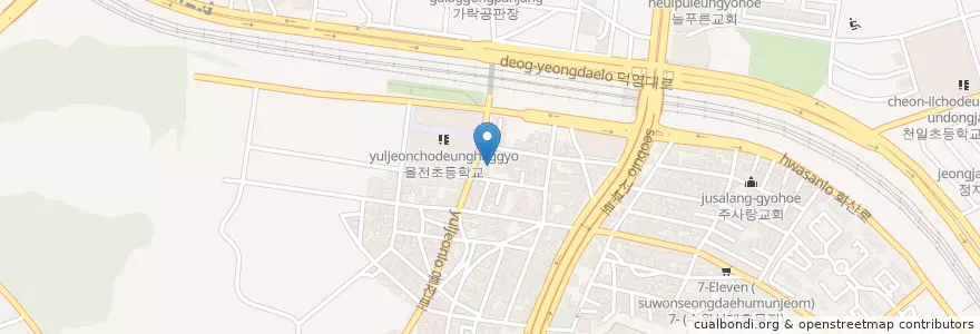 Mapa de ubicacion de Dat en Corea Del Sud, Gyeonggi, 수원시.