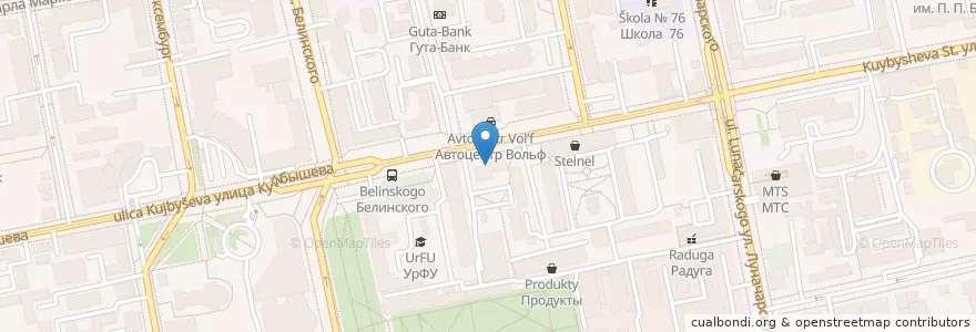 Mapa de ubicacion de Водоробот en Russie, District Fédéral De L'Oural, Oblast De Sverdlovsk, Городской Округ Екатеринбург.