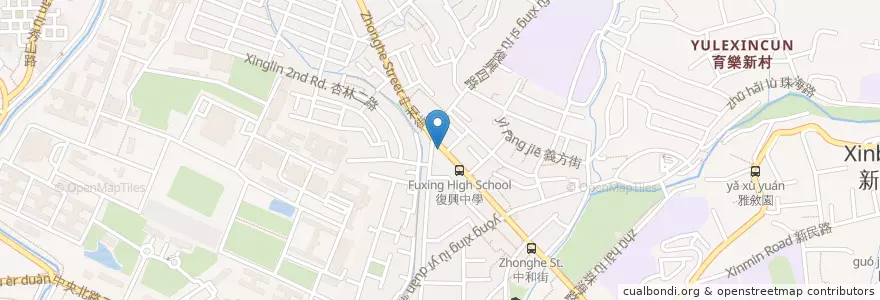 Mapa de ubicacion de 小張的滷味 en تایوان, 新北市, تایپه, 北投區.