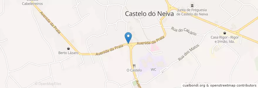 Mapa de ubicacion de Castelo do Neiva en Portugal, Norte, Alto Minho, Viana Do Castelo, Viana Do Castelo, Castelo Do Neiva.