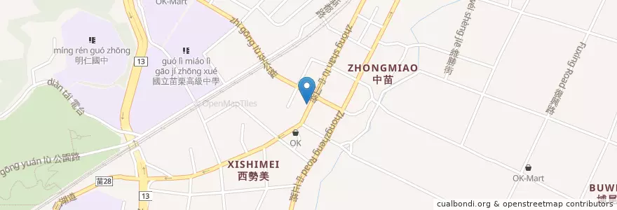 Mapa de ubicacion de 三好飯店 en Тайвань, Тайвань, Мяоли, 苗栗市.