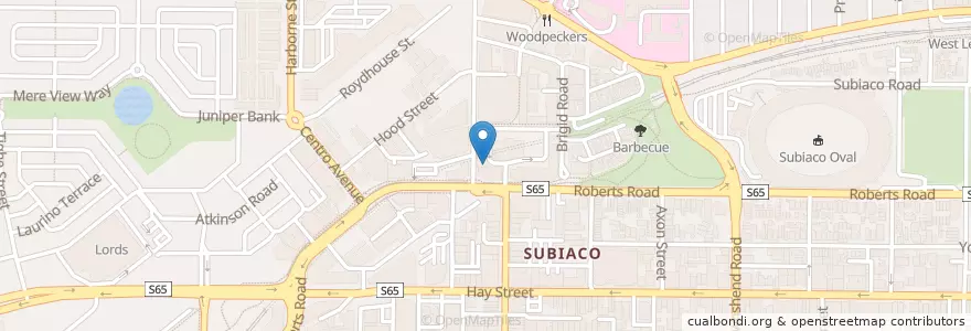 Mapa de ubicacion de Refuge small bar en Austrália, Austrália Ocidental, City Of Subiaco.
