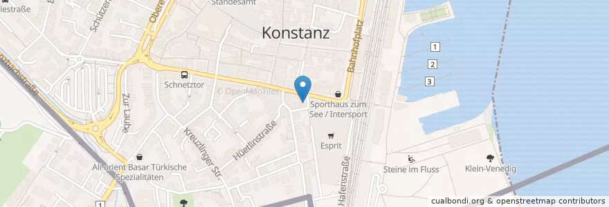 Mapa de ubicacion de Stable en Allemagne, Bade-Wurtemberg, Regierungsbezirk Freiburg, Bezirk Kreuzlingen, Landkreis Konstanz, Verwaltungsgemeinschaft Konstanz, Konstanz.