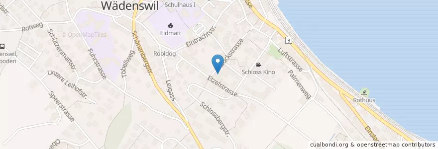 Mapa de ubicacion de Königreichsaal en Suíça, Zurique, Bezirk Horgen, Wädenswil.