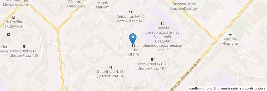 Mapa de ubicacion de ОГИМ en Rusland, Приволжский Федеральный Округ, Оренбургская Область, Городской Округ Оренбург.
