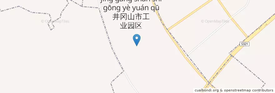 Mapa de ubicacion de 井冈山市工业园区 en Chine, Jiangxi, Ji'an, 井冈山市工业园区.