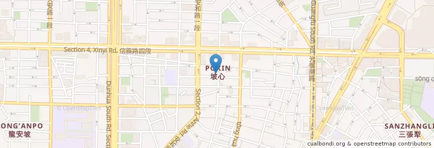 Mapa de ubicacion de 石家烤肉飯 en 臺灣, 新北市, 臺北市, 大安區.
