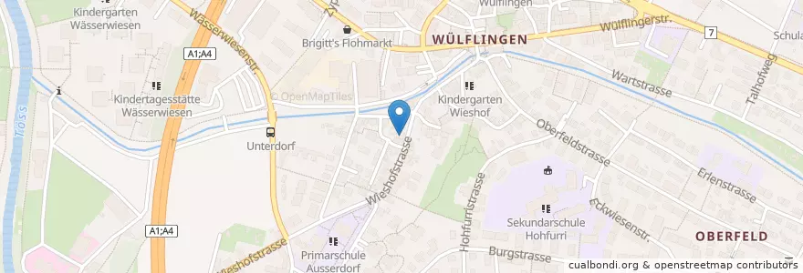 Mapa de ubicacion de Praxis Wieshof en سوئیس, زوریخ, Bezirk Winterthur, Winterthur.