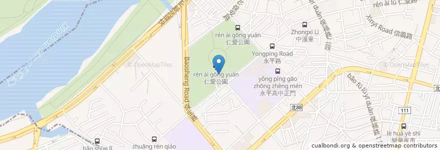 Mapa de ubicacion de 停車場行人出入口 en Taiwan, Neu-Taipeh, Yonghe.