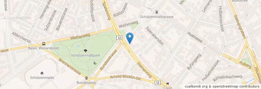 Mapa de ubicacion de Kinderarztpraxis Steinenring Dr. Buess, Dr. Frey en Switzerland, Basel-City, Basel.