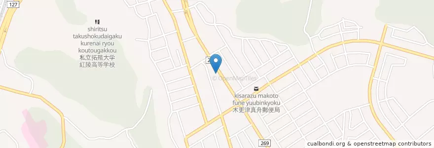 Mapa de ubicacion de やきとり むさし en Japon, Préfecture De Chiba, 木更津市.
