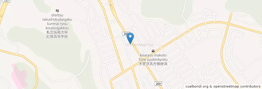 Mapa de ubicacion de パスタ食堂 en اليابان, 千葉県, 木更津市.