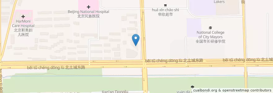 Mapa de ubicacion de Bank en 中国, 北京市, 河北省, 朝阳区.