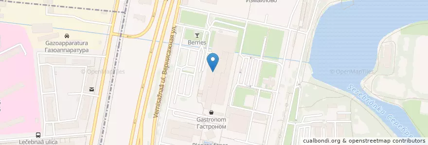 Mapa de ubicacion de Шоколадница en Rusland, Centraal Federaal District, Moskou, Восточный Административный Округ, Район Измайлово.