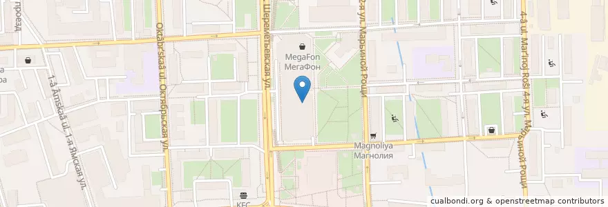 Mapa de ubicacion de Шоколадница en 러시아, Центральный Федеральный Округ, Москва, Северо-Восточный Административный Округ, Район Марьина Роща.