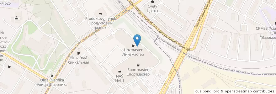 Mapa de ubicacion de Шоколадница en 러시아, Центральный Федеральный Округ, Москва, Юго-Западный Административный Округ.