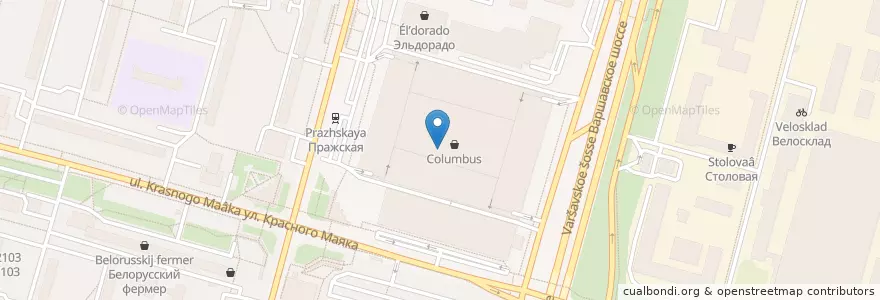 Mapa de ubicacion de Шоколадница en Russia, Distretto Federale Centrale, Москва, Южный Административный Округ, Čertanovo Central'noe.