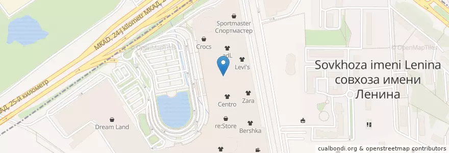 Mapa de ubicacion de Шоколадница en 러시아, Центральный Федеральный Округ, Москва, Ленинский Городской Округ.