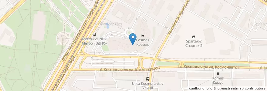 Mapa de ubicacion de Шоколадница en Russia, Distretto Federale Centrale, Москва, Северо-Восточный Административный Округ, Останкинский Район.