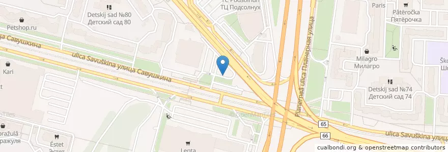 Mapa de ubicacion de МакАвто en Russland, Föderationskreis Nordwest, Oblast Leningrad, Sankt Petersburg, Приморский Район, Округ № 65.