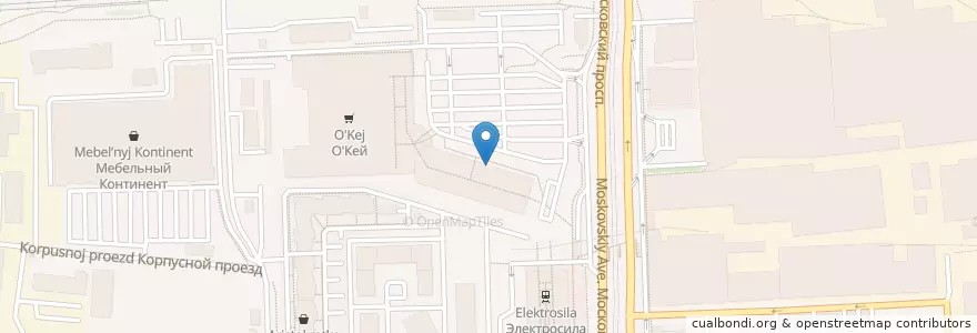 Mapa de ubicacion de МакЭкспресс en Russia, Northwestern Federal District, Leningrad Oblast, Saint Petersburg, Московский Район, Округ Московская Застава.