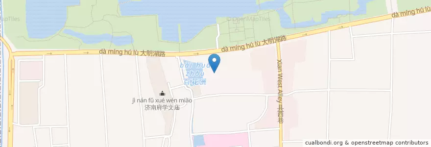 Mapa de ubicacion de 一些印象 en الصين, شاندونغ, 济南市, 历下区, 大明湖街道.