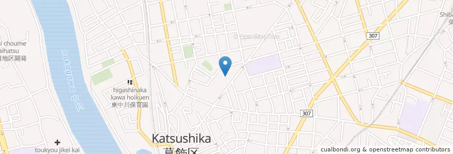 Mapa de ubicacion de 源照寺 en Japan, 東京都, 葛飾区.
