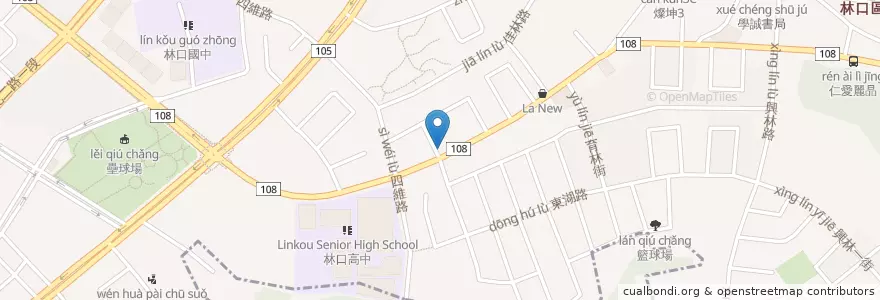 Mapa de ubicacion de 丁丁藥局 en Taiwan, Nuova Taipei, Distretto Di Linkou.