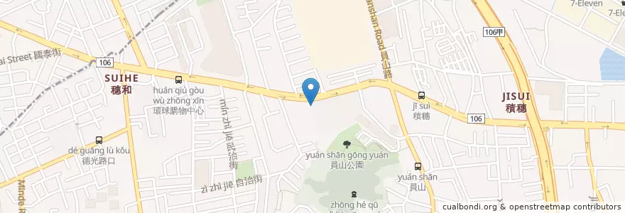 Mapa de ubicacion de 丁丁藥局 en تایوان, 新北市, 中和區, 板橋區.