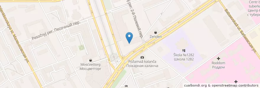 Mapa de ubicacion de Му-Му en Rusland, Centraal Federaal District, Moskou, Восточный Административный Округ, Район Сокольники.