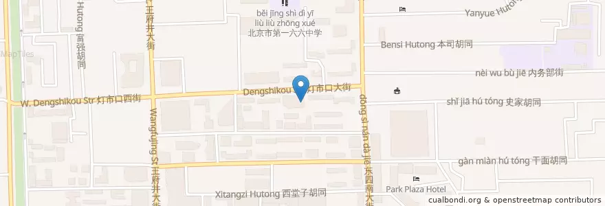 Mapa de ubicacion de 北京银行 en 中国, 北京市, 河北省, 东城区.