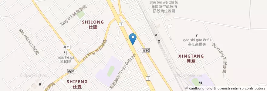 Mapa de ubicacion de 丁丁藥局 en Taiwan, Kaohsiung, 橋頭區.