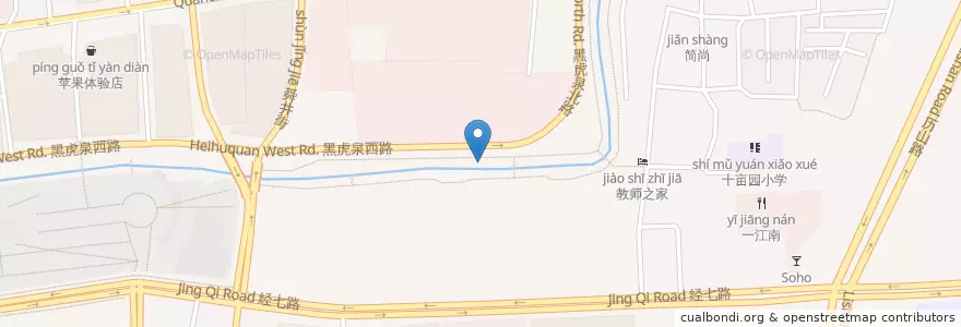Mapa de ubicacion de 黑虎泉码头 en 中国, 山东省, 济南市, 历下区.