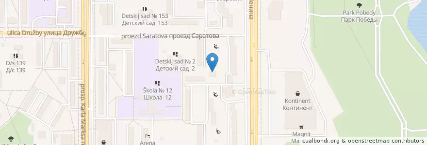 Mapa de ubicacion de Офтальмологическая клиника en ロシア, ウラル連邦管区, チェリャビンスク州, マグニトゴルスク管区.