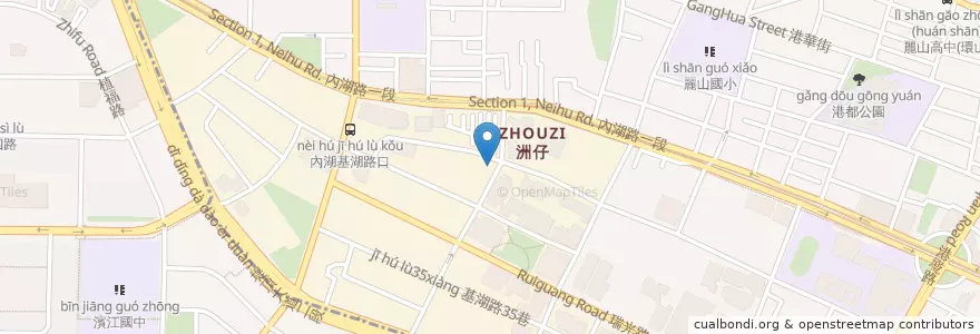 Mapa de ubicacion de 西湖瑞光食堂 en Taiwán, Nuevo Taipéi, Taipéi, 內湖區.