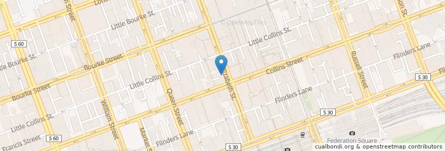 Mapa de ubicacion de Betty's Burgers en Avustralya, Victoria, City Of Melbourne.