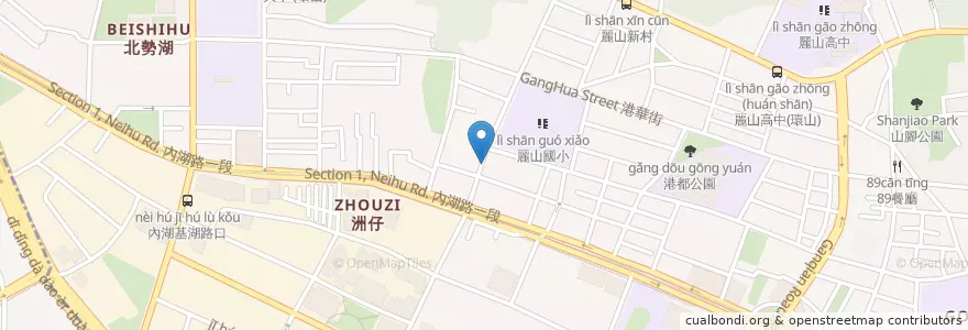 Mapa de ubicacion de 醉燈燒肉 en 臺灣, 新北市, 臺北市, 內湖區.