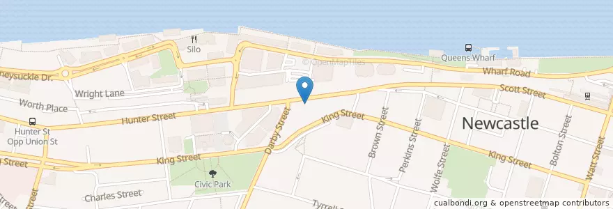 Mapa de ubicacion de The Embassy Cafe en Australia, Nuovo Galles Del Sud, Newcastle City Council, Newcastle-Maitland.