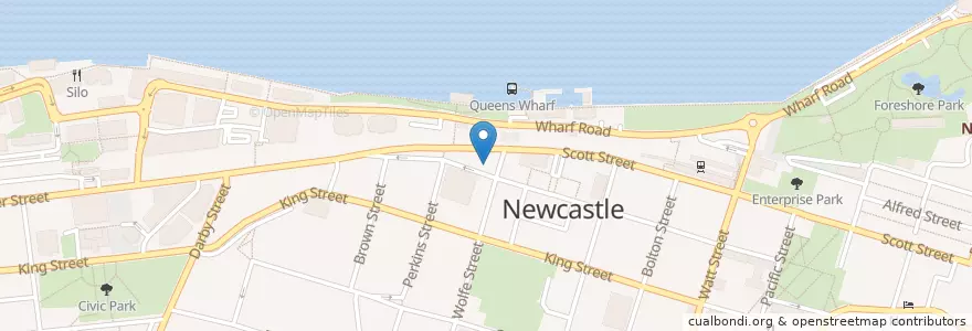 Mapa de ubicacion de One Penny Black en Austrália, Nova Gales Do Sul, Newcastle City Council, Newcastle-Maitland.