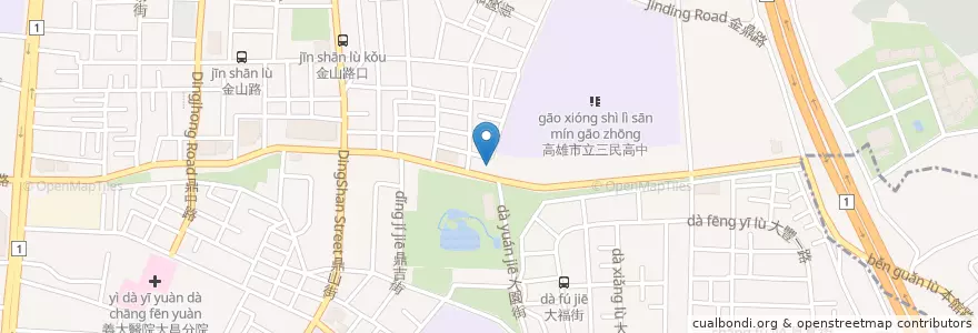 Mapa de ubicacion de 宏力動物醫院 en Taïwan, Kaohsiung, 三民區.