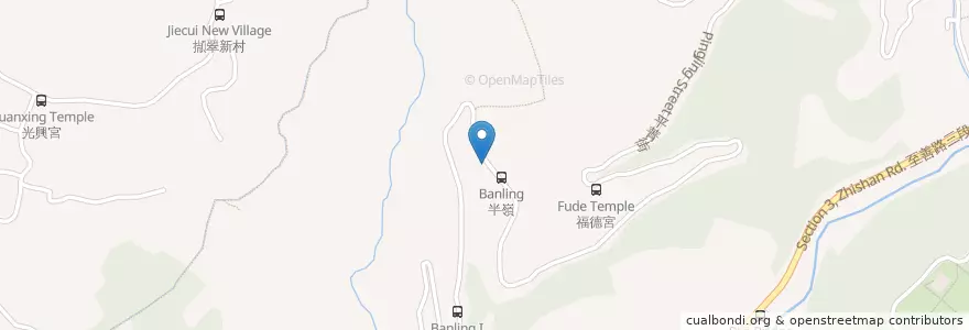 Mapa de ubicacion de 望溪亭 en Taiwan, 新北市, Taipé, 士林區.