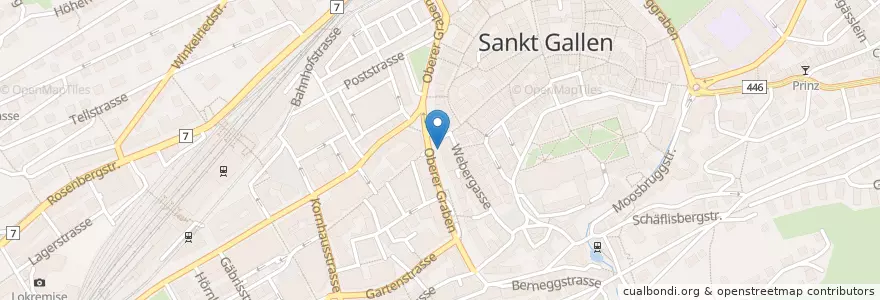Mapa de ubicacion de Leon Grill en Svizzera, San Gallo, Wahlkreis St. Gallen, St. Gallen.