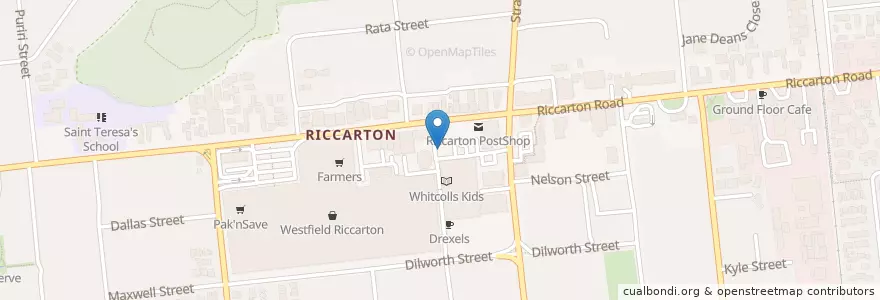 Mapa de ubicacion de Rogues of Rotheram's en Yeni Zelanda, Canterbury, Christchurch City, Halswell-Hornby-Riccarton Community.