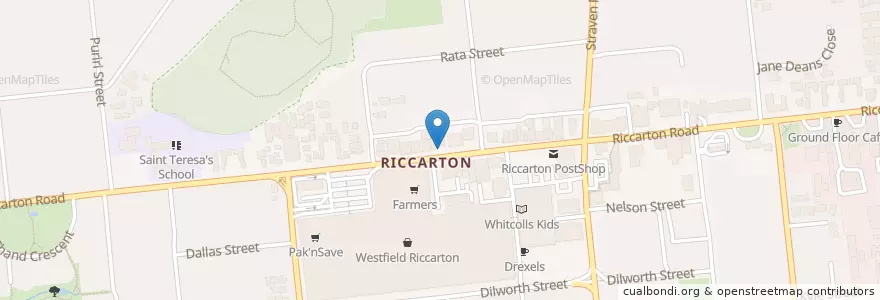 Mapa de ubicacion de Alligator Pizza en Nouvelle-Zélande, Canterbury, Christchurch City, Halswell-Hornby-Riccarton Community.