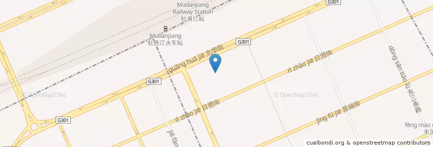 Mapa de ubicacion de 漫半拍龙虾火锅 en 中国, 黒竜江省, 牡丹江市, 东安区, 七星街道.