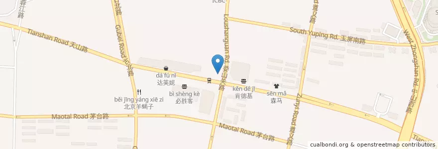 Mapa de ubicacion de Hongqiao Art Centre en چین, شانگهای, 长宁区.