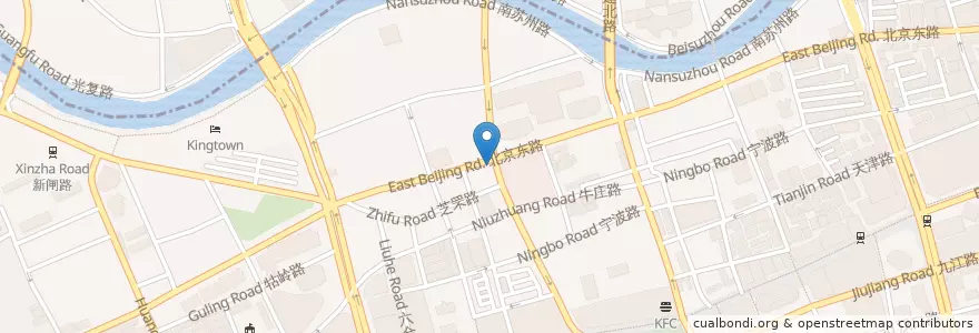 Mapa de ubicacion de BOC en China, Shanghai, Huangpu.