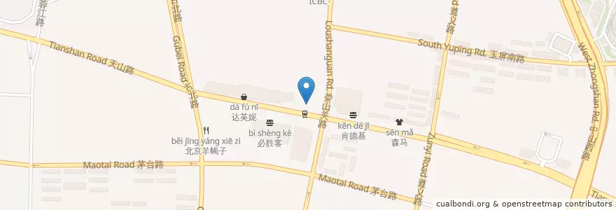 Mapa de ubicacion de Hollys Coffee en Китай, Шанхай, Чаннин.